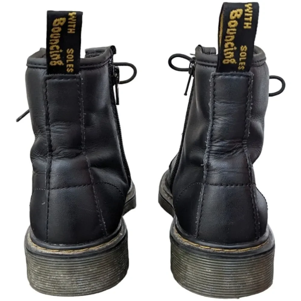 Dr. Martens Junior 1460 Softy T Leather Lace Up Boots in Black Size US 4M US 5L